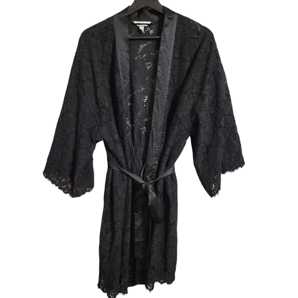Soma Black Lace Robe